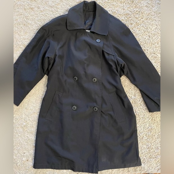 AMERICAN BAZAAR black button front long sleeve coat over coat 6 small s - Picture 2 of 6